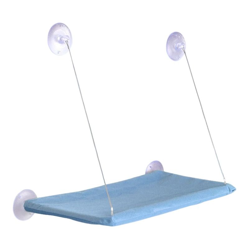 Blue Cat Window Tanning Hammock - 4 Strong Suction Cups & Durable Oxford