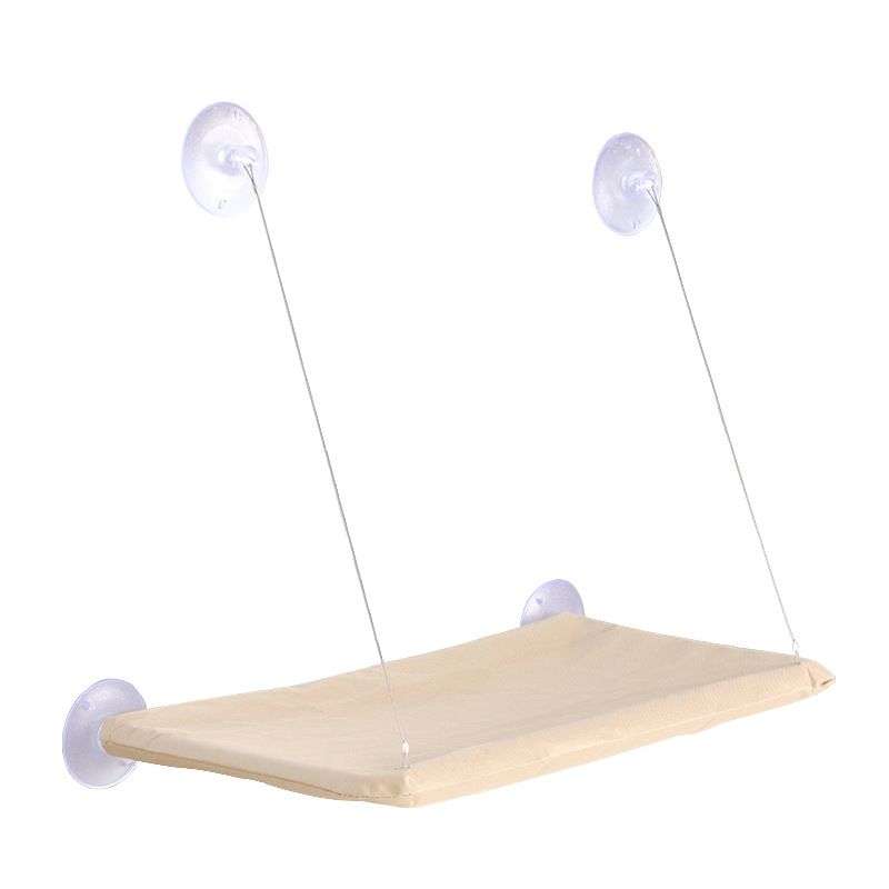 2 Set of Beige Cat Window Tanning Hammock - 4 Strong Suction Cups & Durable view 2
