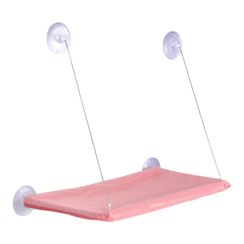 2 Set of Pink Cat Window Tanning Hammock - 4 Strong Suction Cups & Durable