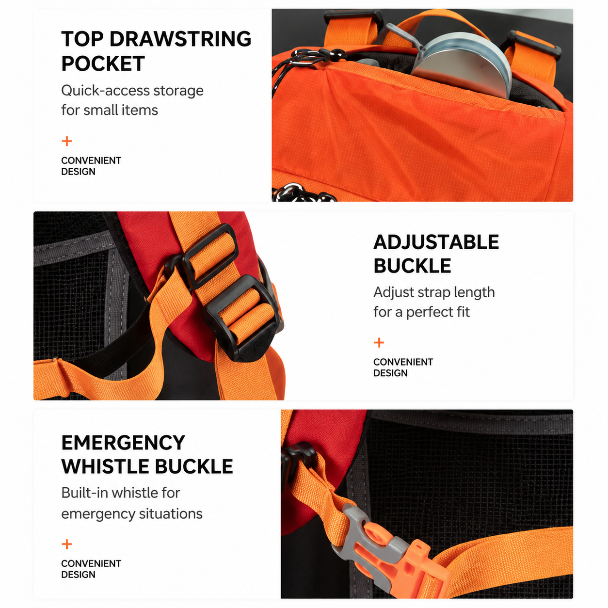 40L Grey Lightweight Outdoor Hiking Backpack with Detachable Suspended Frame & view 8