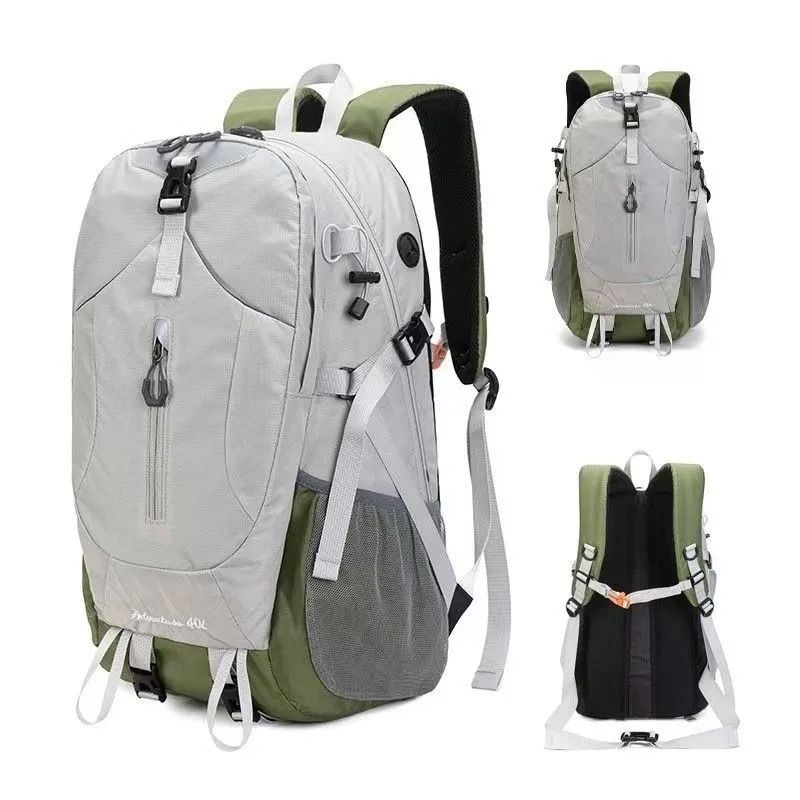 40L Grey Lightweight Outdoor Hiking Backpack with Rain Cover