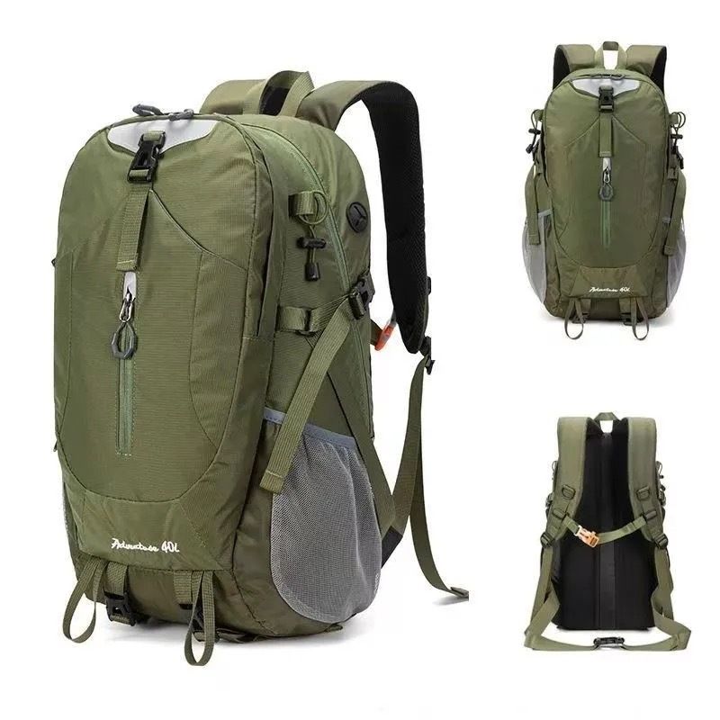 40L Dark Green Lightweight Outdoor Hiking Backpack with Rain Cover