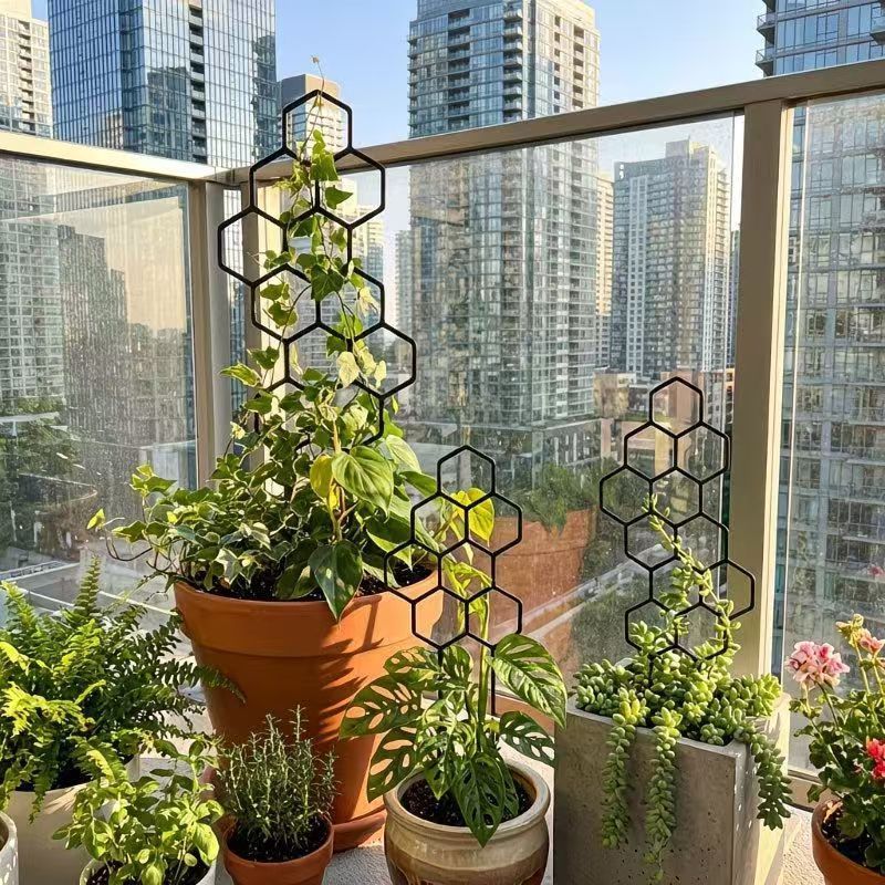 10 Pack Indoor Plant Climbing Trellis Set - Lightweight Honeycomb Garden view 3