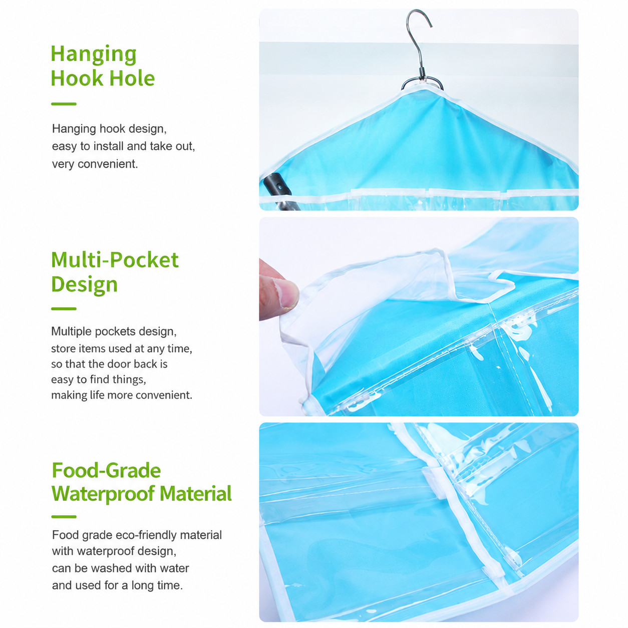 4 Pack Beige Hanging Closet Organizer view 3