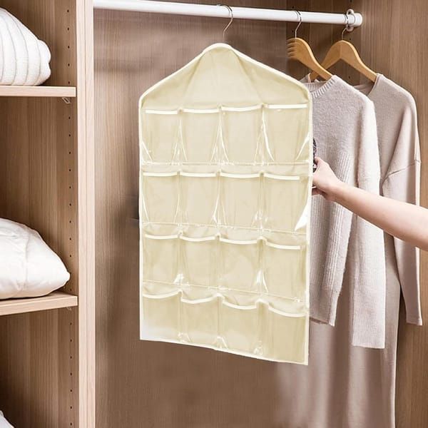 4 Pack Blue Hanging Closet Organizer view 2