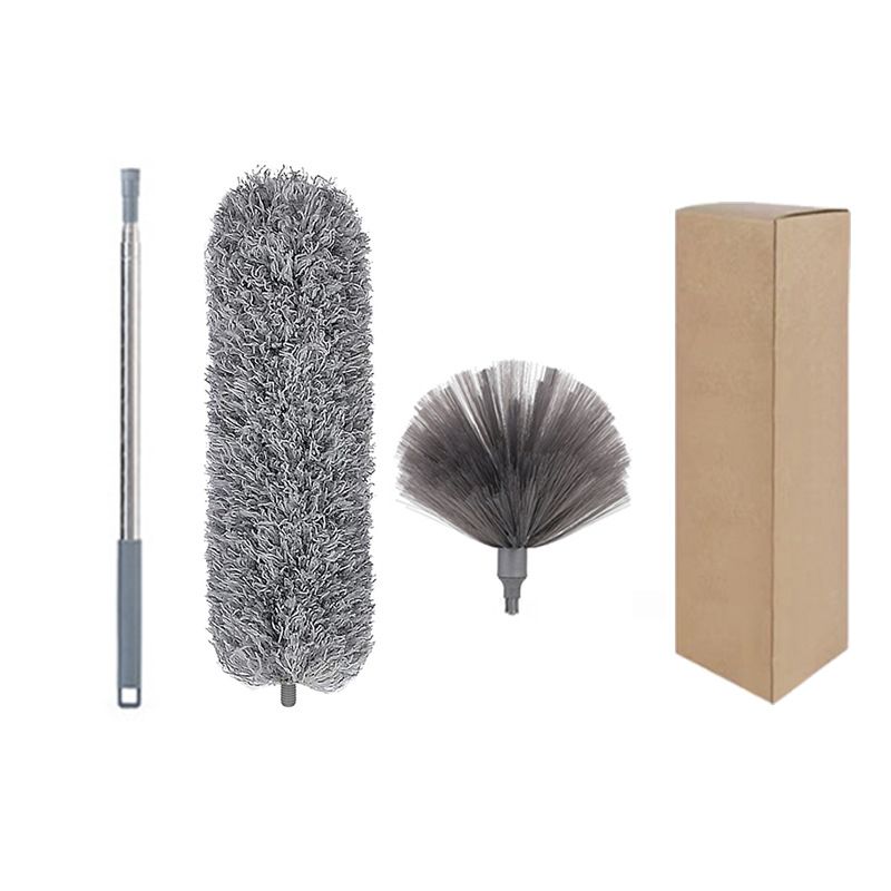 Grey 2.5M Extendable High Ceiling Cleaning Kit with Removable Cobweb Duster &
