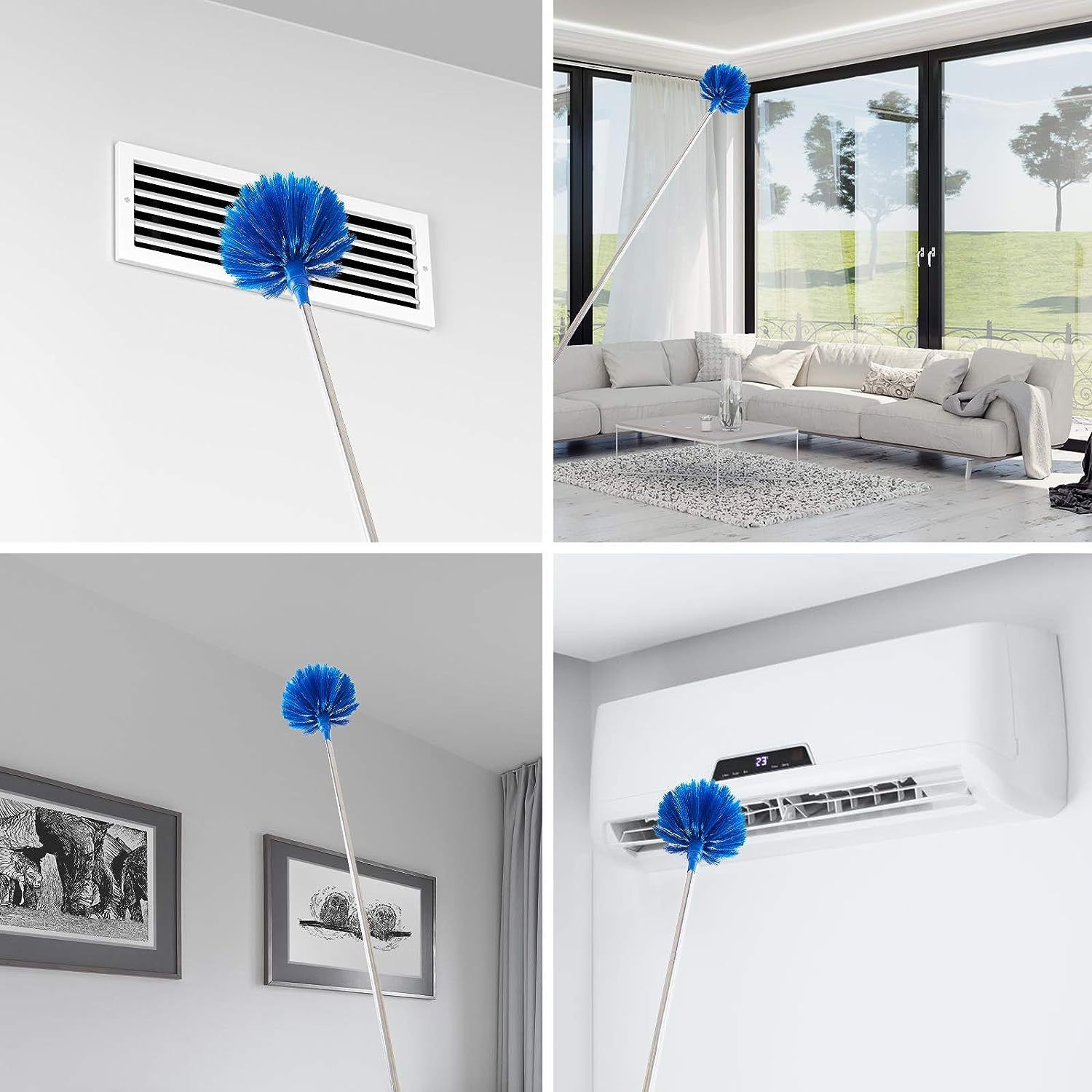 Grey and White 2.5M Extendable High Ceiling Cleaning Kit with Removable Cobweb view 7