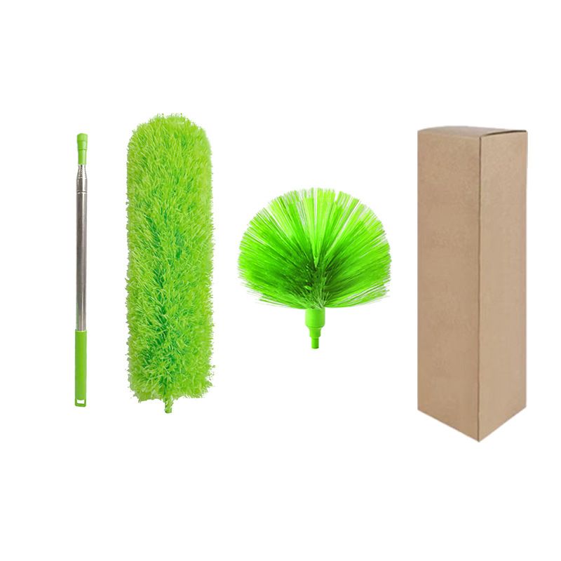 Green 2.5M Extendable High Ceiling Cleaning Kit with Removable Cobweb Duster &
