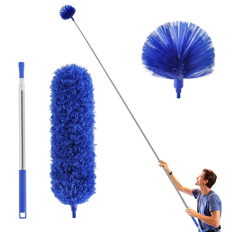 Green 2.5M Extendable High Ceiling Cleaning Kit with Removable Cobweb Duster & view 2