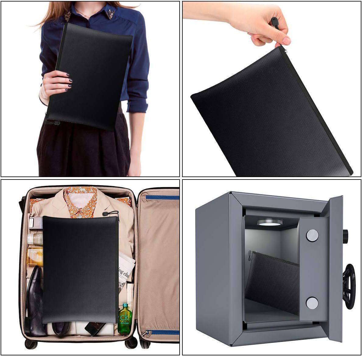 Fireproof Document Zipper Bag (28 x 38CM) - Waterproof & Heat Resistant view 8