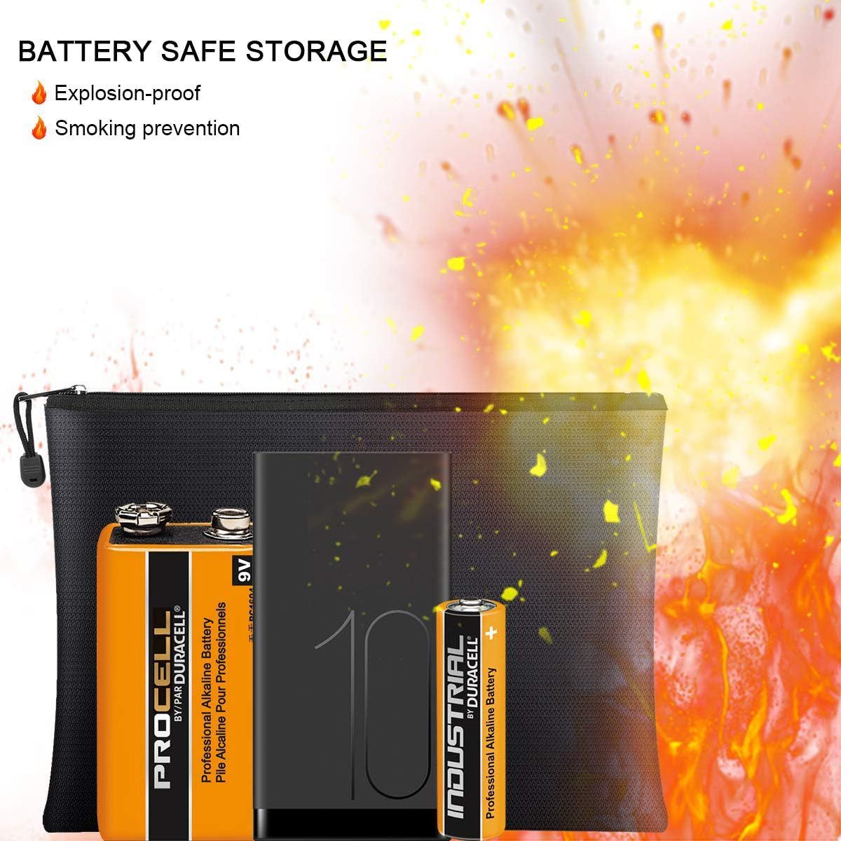 Fireproof Document Zipper Bag (17 X 28CM) - Waterproof & Heat Resistant view 6