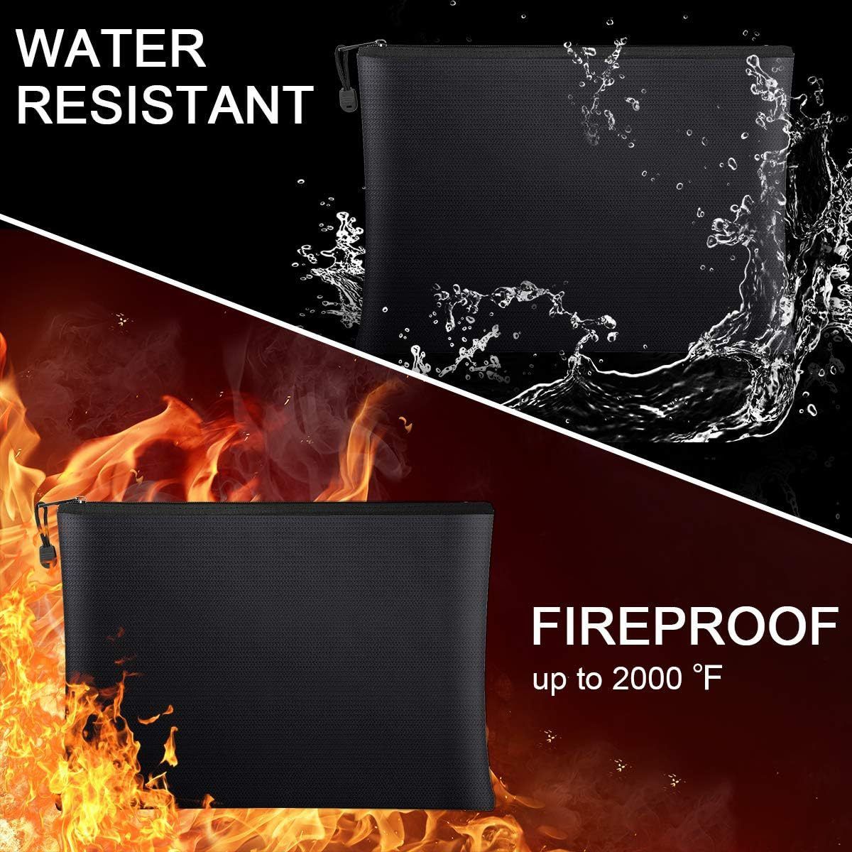 Fireproof Document Zipper Bag (20.5 X 13.5CM) - Waterproof & Heat Resistant view 4