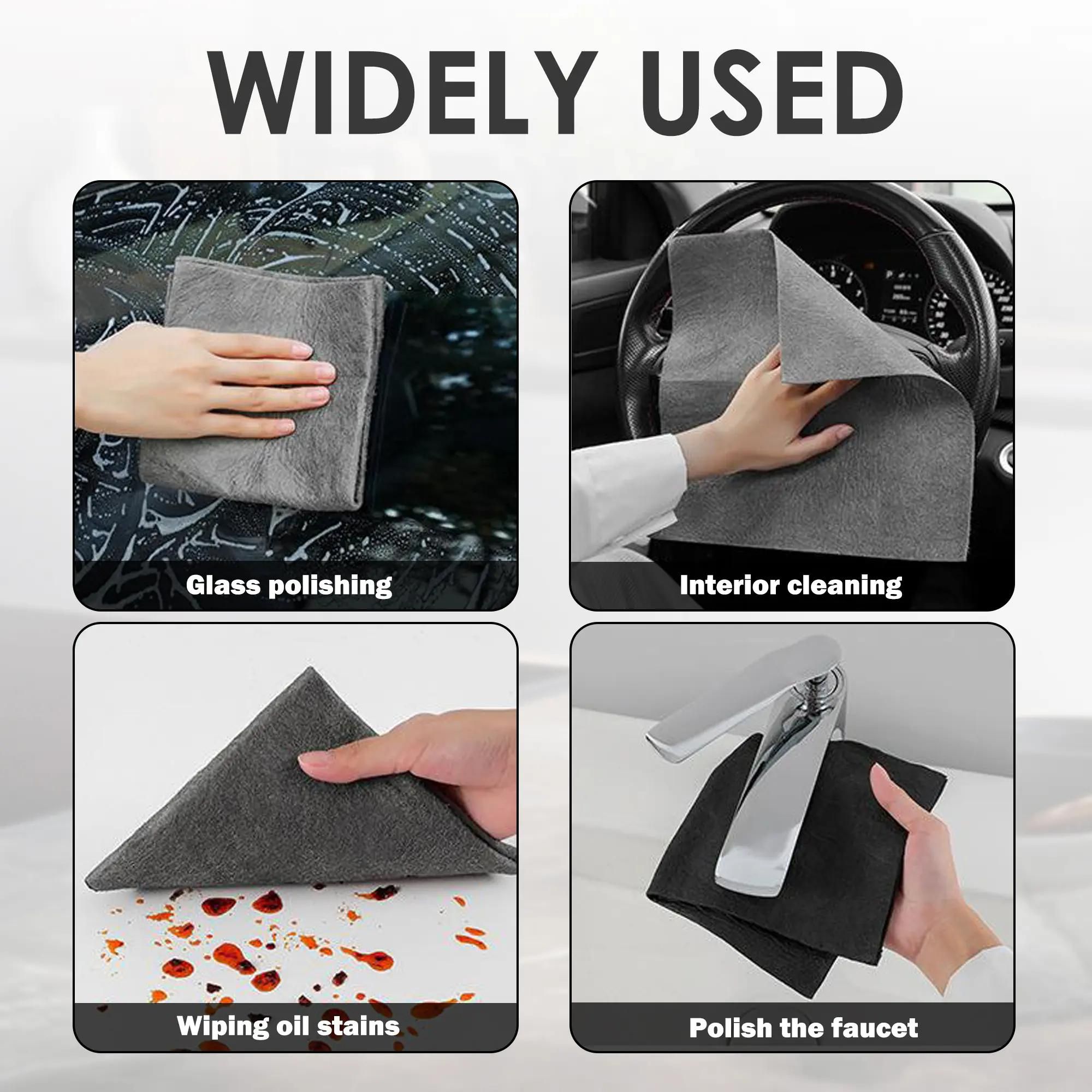 10 Counts Dark Grey Magic Cleaning Cloths (30 x 30CM) - Reuseable Thickened view 3