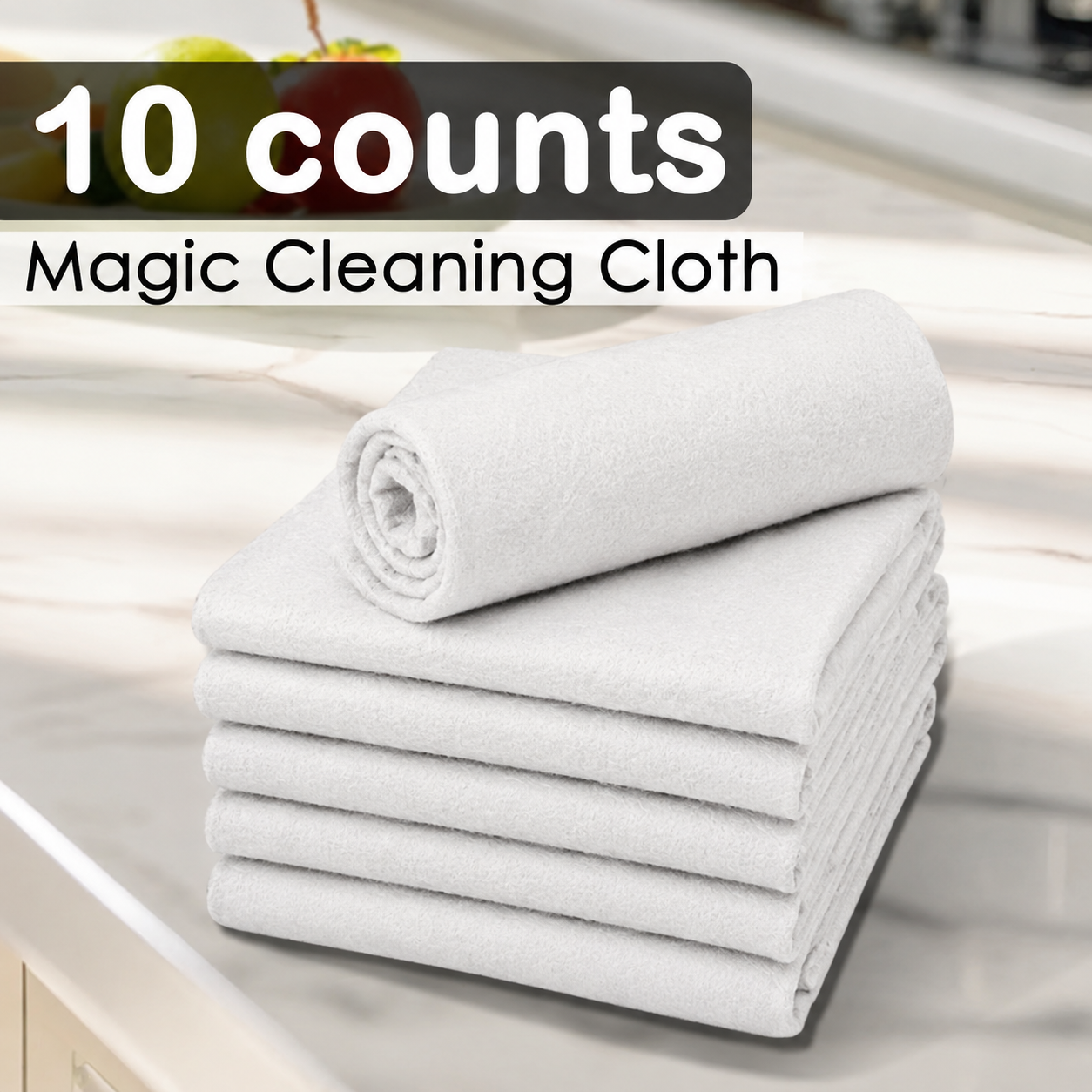 10 Counts White Magic Cleaning Cloths (30 x 30CM) - Reuseable Thickened