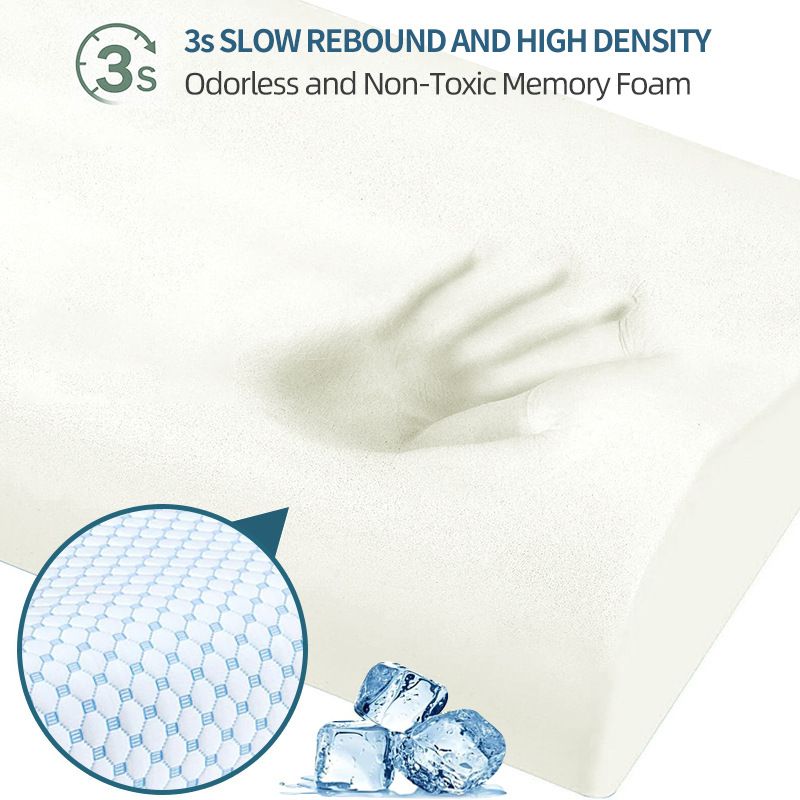 60 x 40CM Ergonomic Cooling Memory Foam Contour Pillow - Slow Rebound Cervical view 5