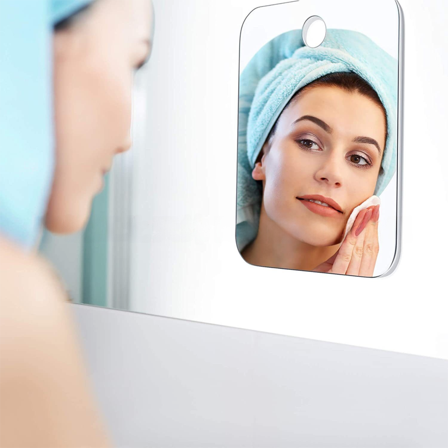 Fog Free Shower Shaving Mirror Set with Suction Cup & Razor Holder view 5