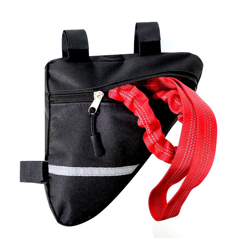 Red Bike Shock Absorbing Tow Rope with Storage Bag (8 to 15 FT) - Durable