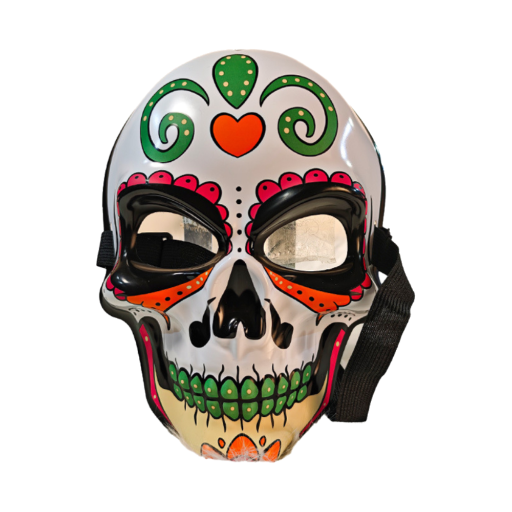 Day of the Dead Sugar Skull Mask - Mexican Dia de los Muertos Painted Skull