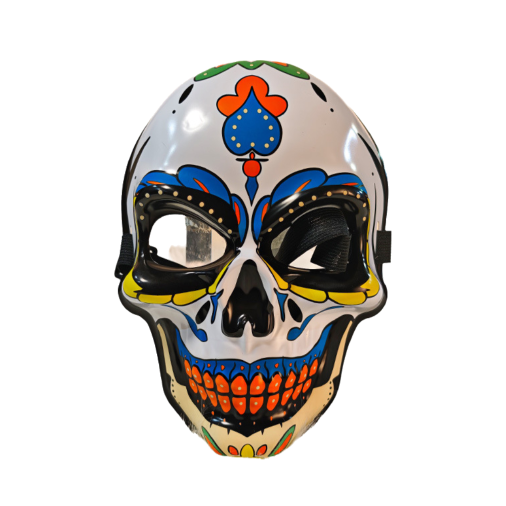 Day of the Dead Sugar Skull Mask - Mexican Dia de los Muertos Painted Skull
