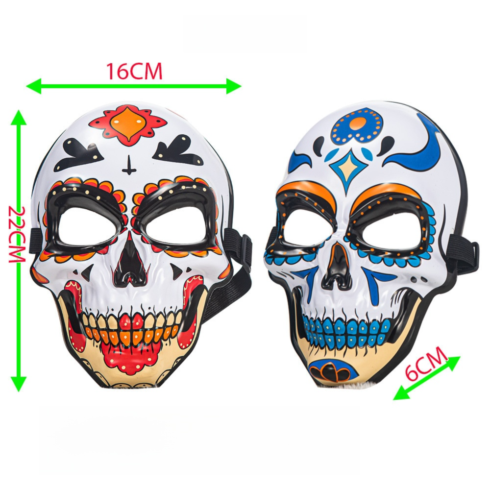 Day of the Dead Sugar Skull Mask - Mexican Dia de los Muertos Painted Skull view 4