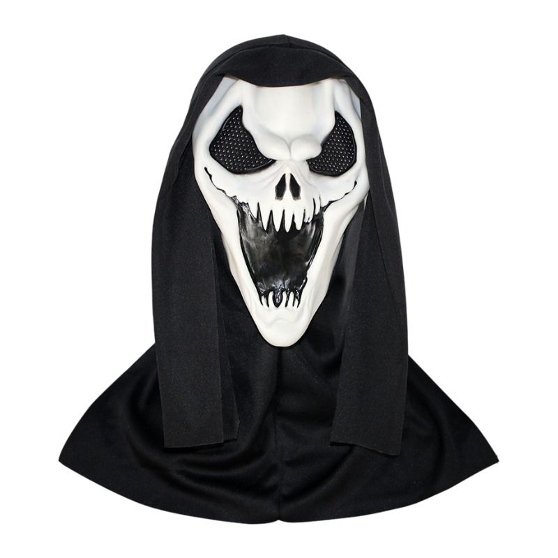 Scream Ghost Face Mask - Halloween Cosplay Latex Hood Mask for Horror Parties
