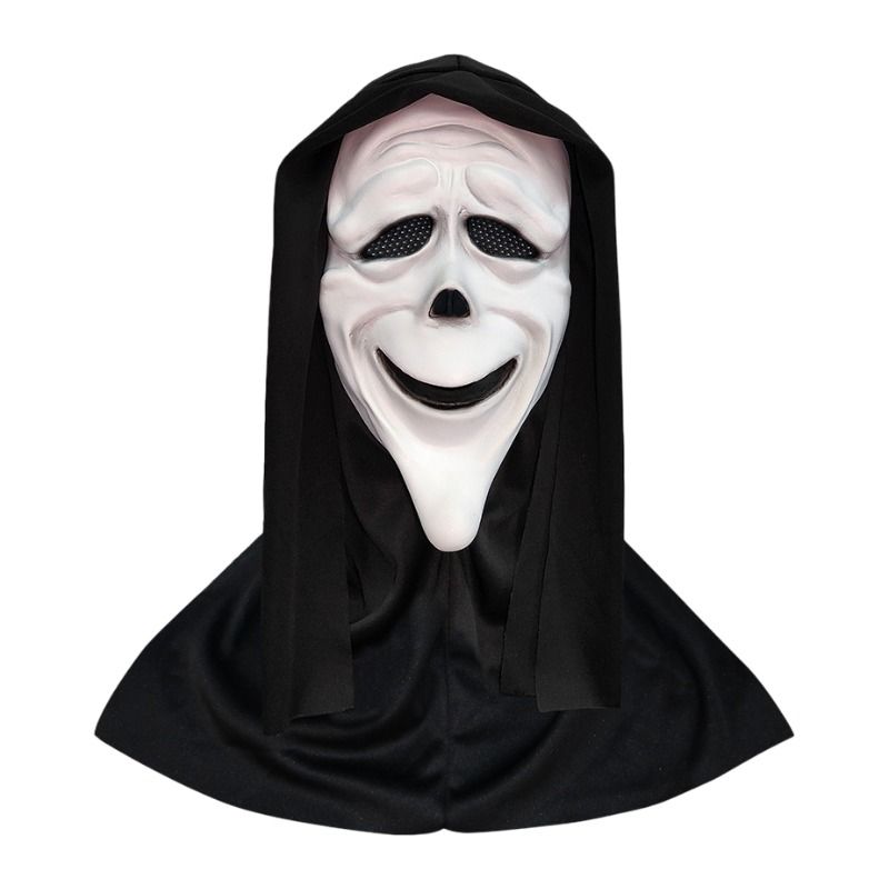 Scream Ghost Face Mask - Halloween Cosplay Latex Hood Mask for Horror Parties
