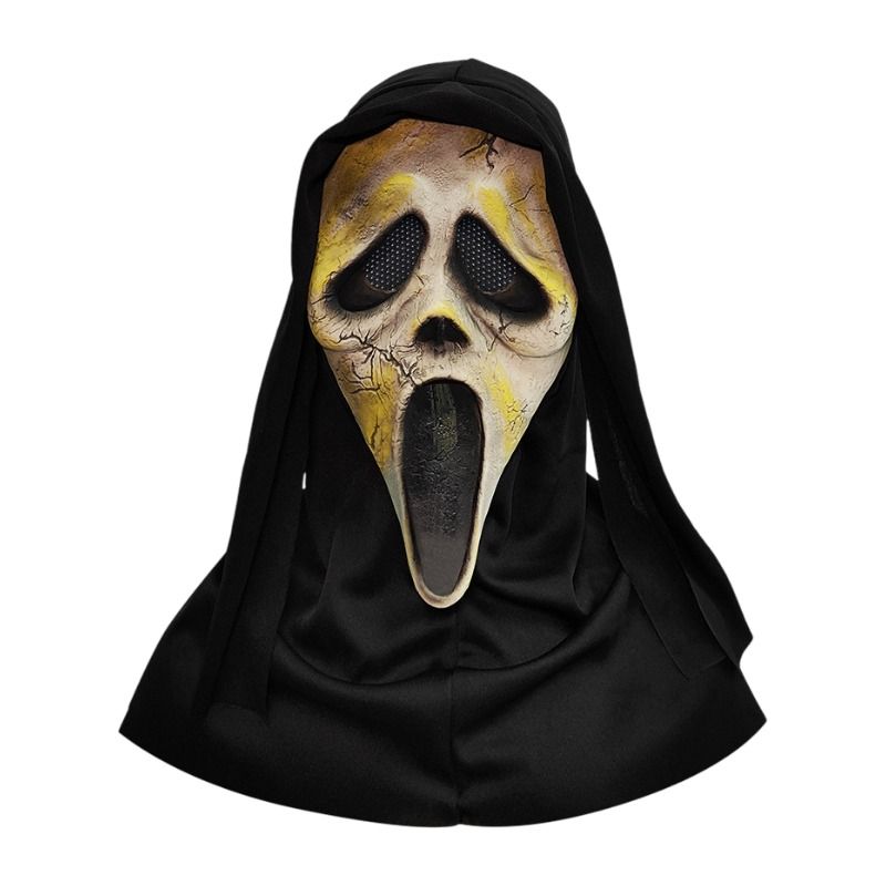Scream Ghost Face Mask - Halloween Cosplay Latex Hood Mask for Horror Parties