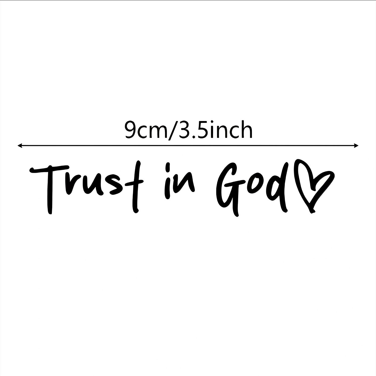 5 Pack Black "Trust in God" Reflective Vinyl Decal Stickers - Waterproof view 4