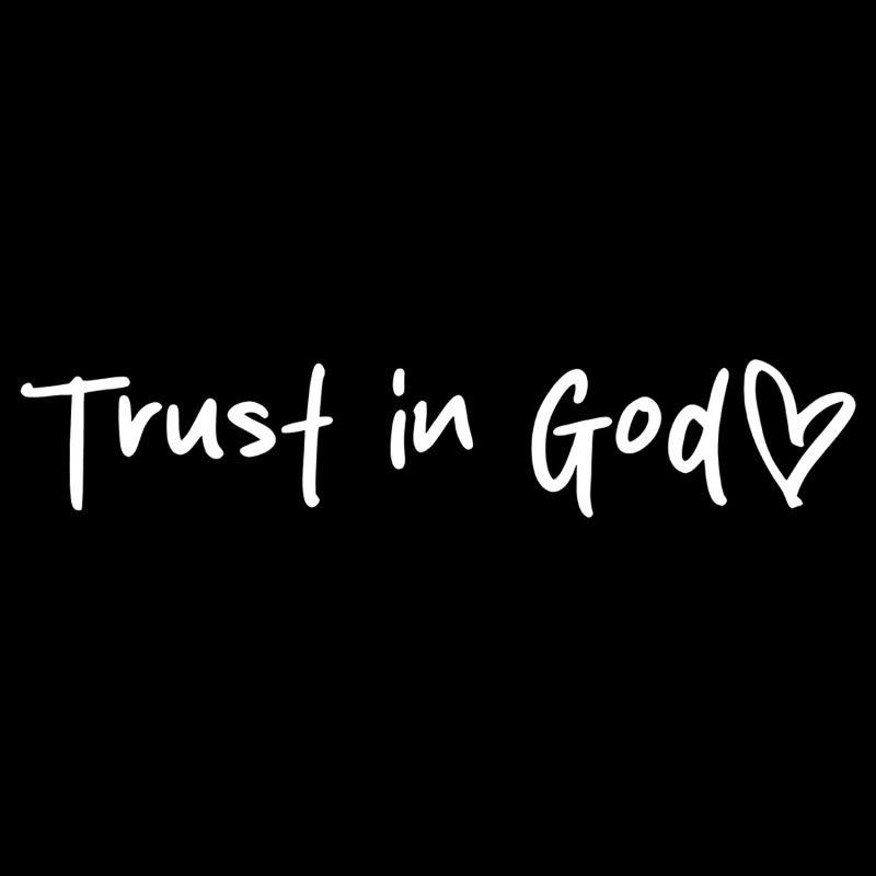 5 Pack White "Trust in God" Reflective Vinyl Decal Stickers - Waterproof view 2