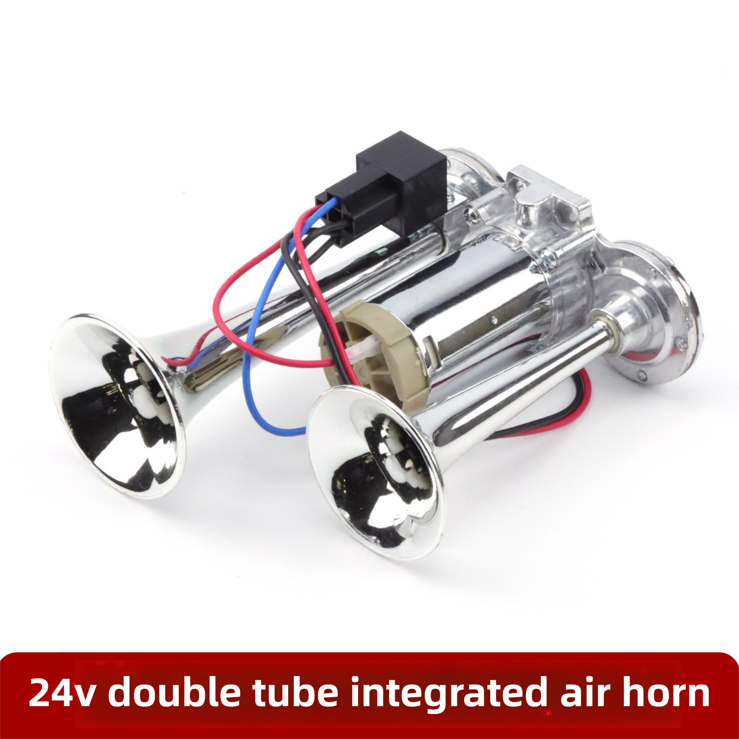 Super Loud Dual-Trumpet Integrated Air Horn with Compressor & Mounting