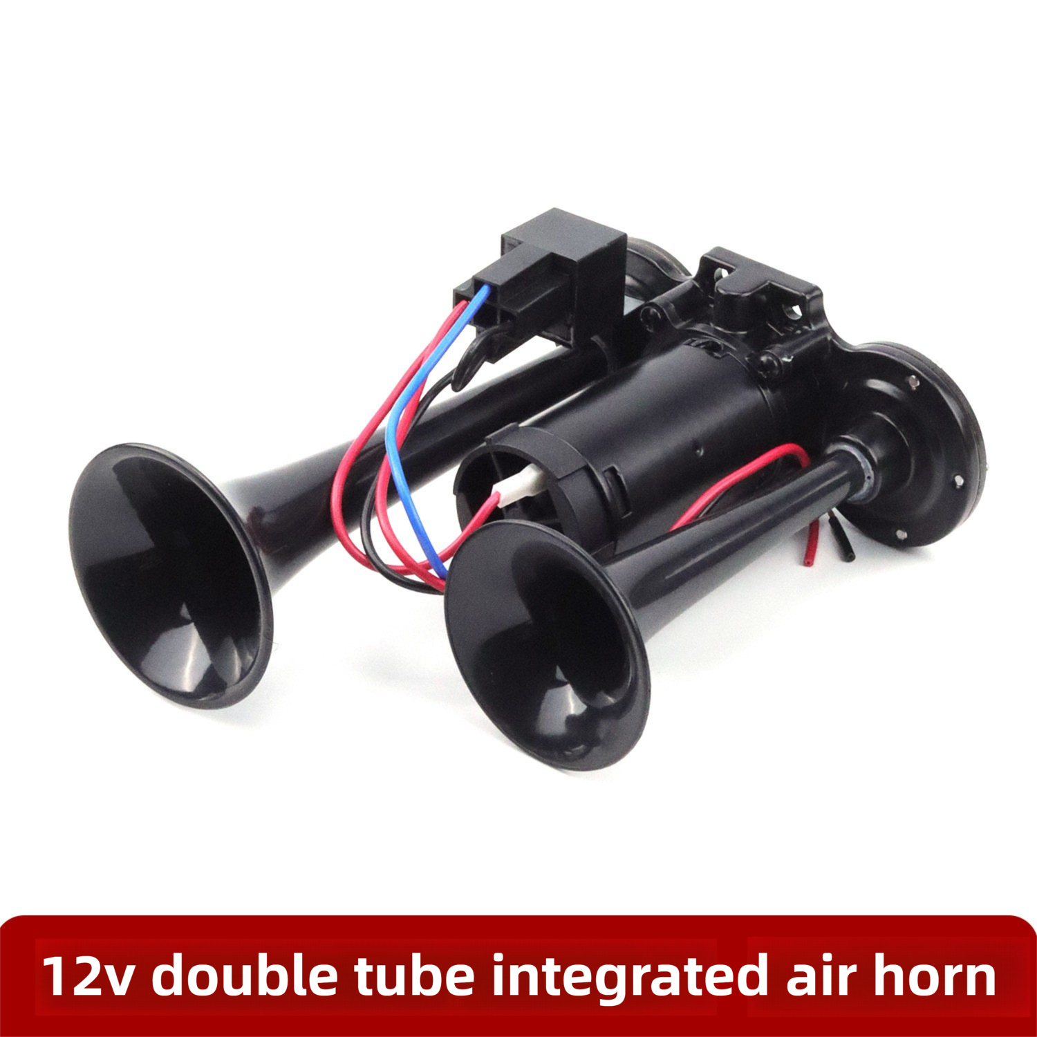 Super Loud Dual-Trumpet Integrated Air Horn with Compressor & Mounting