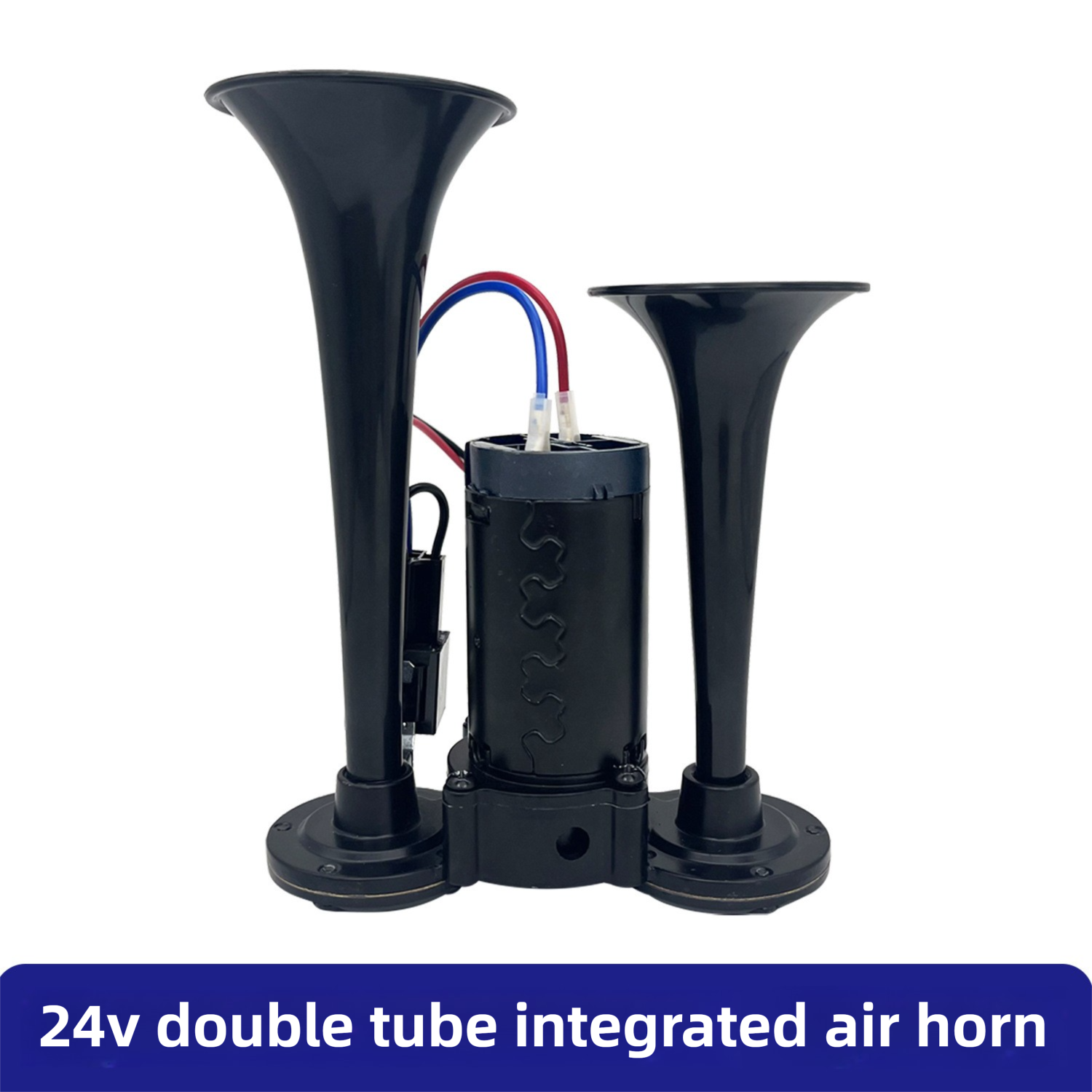 Super Loud Dual-Trumpet Integrated Air Horn with Compressor & Mounting