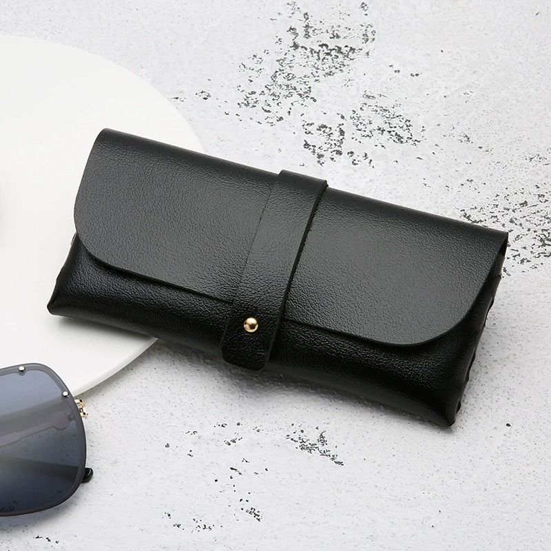 Square Rimless Diamond Cut Sunglasses with Black PU Leather Storage Case view 3