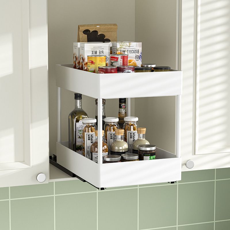 3 Pieces White Extended Pull Out Cabinet Organizer Set (Small + Medium + Large view 4