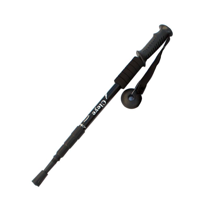 2 Pack Black Outdoor Aluminum Alloy Telescopic Trekking Pole (55 to 110CM)