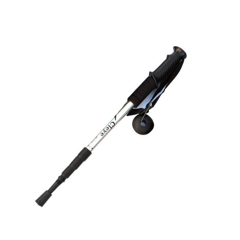 2 Pack Silver Outdoor Aluminum Alloy Telescopic Trekking Pole (55 to 110CM)