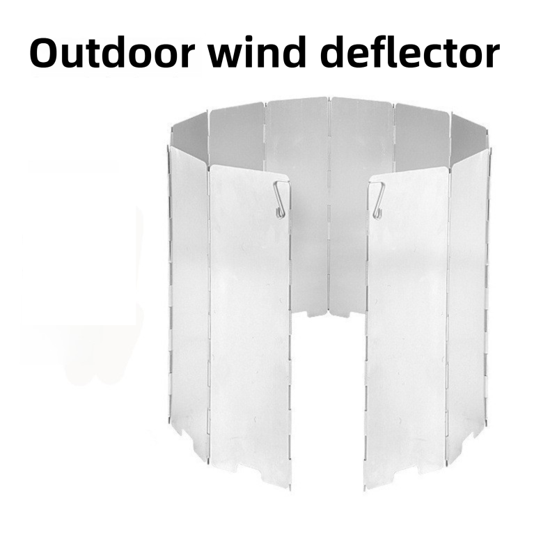 Outdoor Camping Folding Aluminum Alloy Stove Windscreen with Storage Bag - 14 view 2