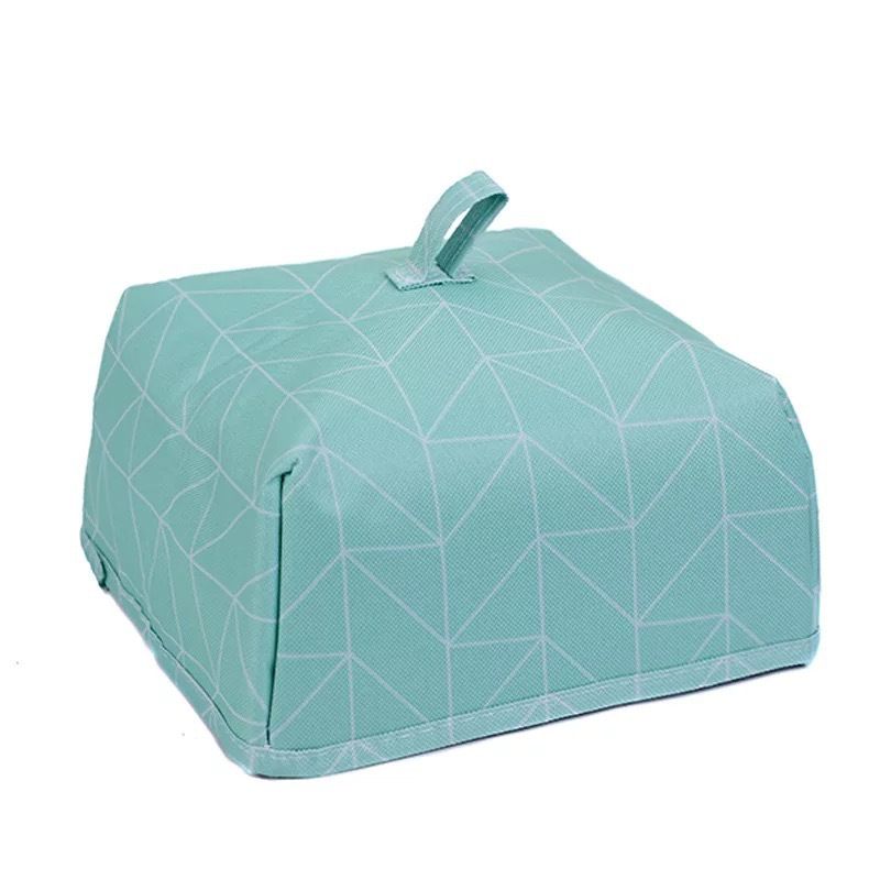 2 Pack Blue Plaid Foldable Thermal Insulated Food Cover (S 21 x 21 x 11cm)
