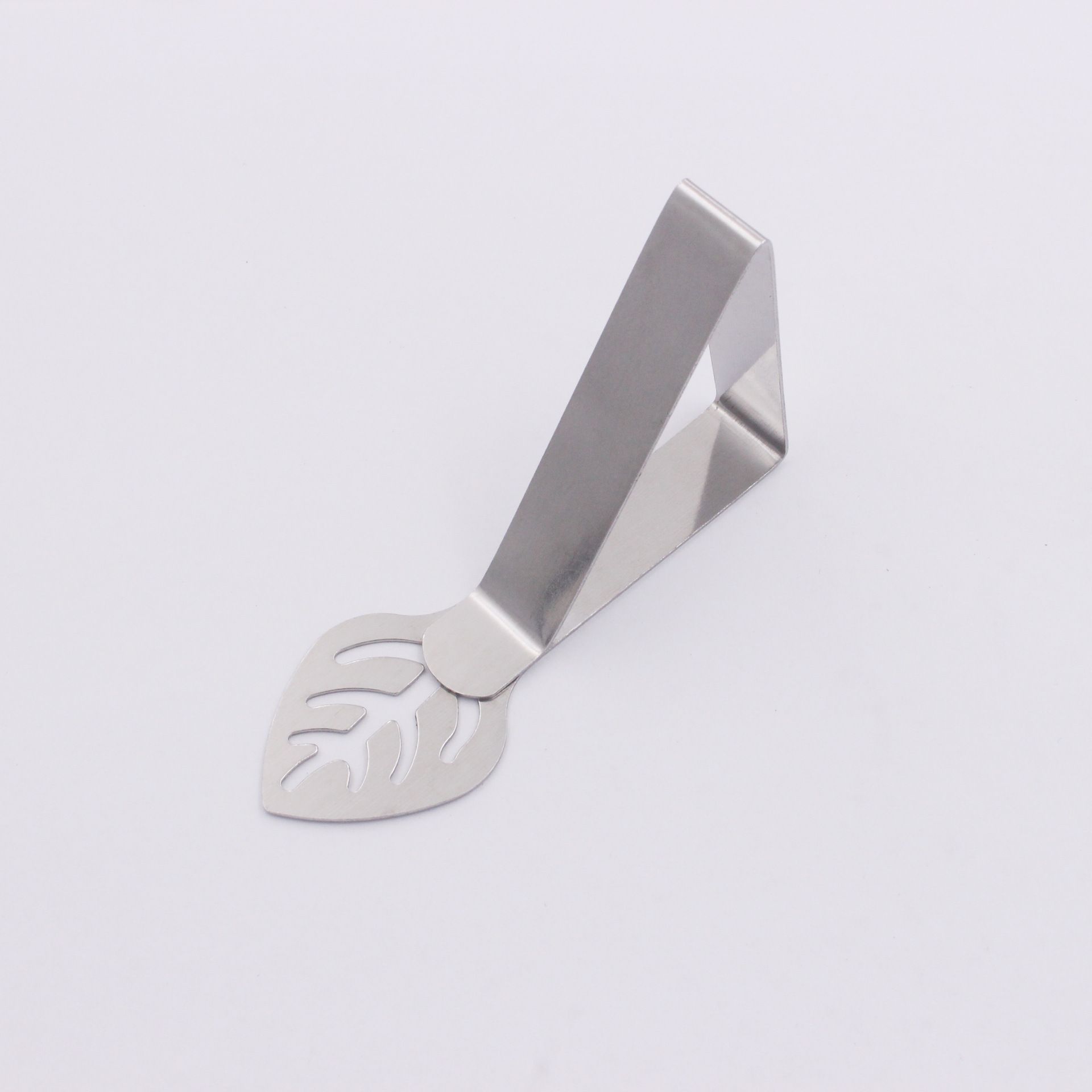 10PCS Leaf Design Stainless Steel Triangular Tablecloth Clips - Nonslip