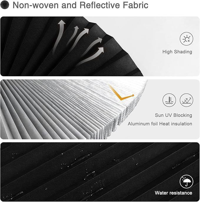 90 x 150 CM Blue Self-Adhesive Pleated Window Blinds (2 Packs) - No-Drill view 2
