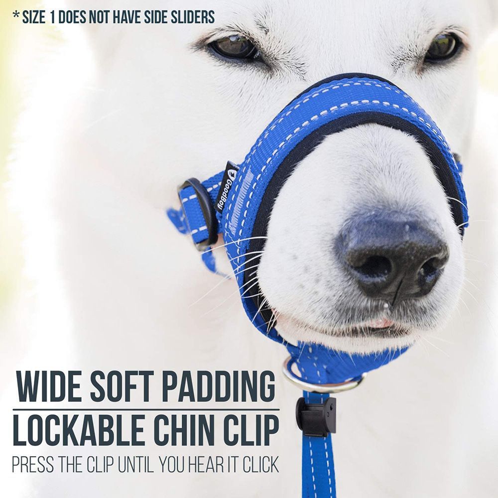2PCS Black Adjustable Dog Head Collar and Breathable Muzzle Harness Set (M view 2