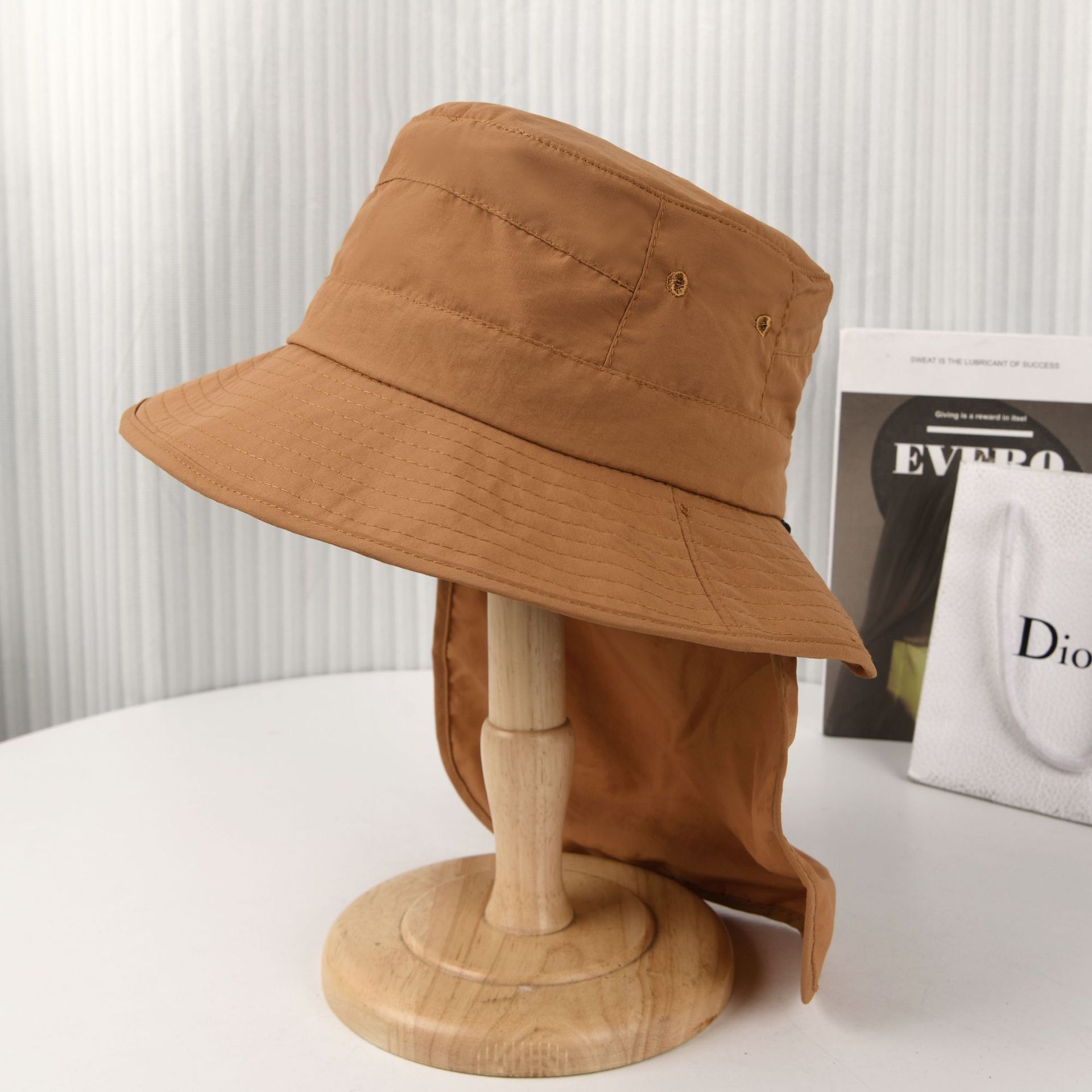 Brown Packable Quick Dry Bucket Sun Hat (Circumference 58 to 60cm)