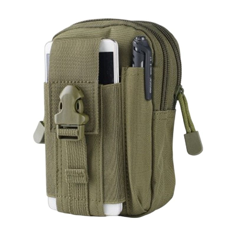 Dark Green Oxford Cloth Tactical Molle Waist Pouch - Multi Compartment EDC