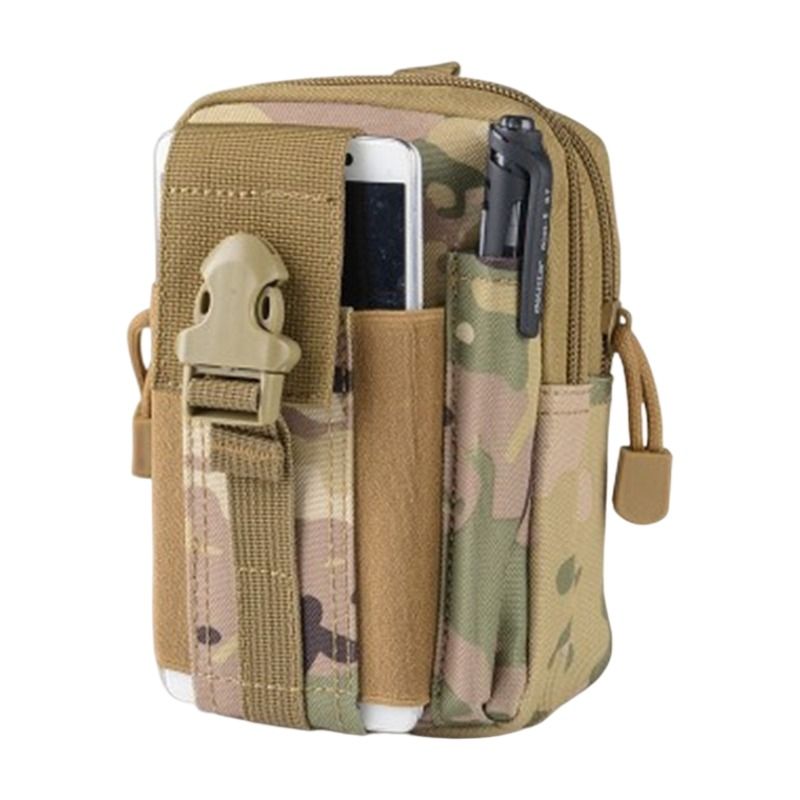 Camouflage Oxford Cloth Tactical Molle Waist Pouch - Multi Compartment EDC