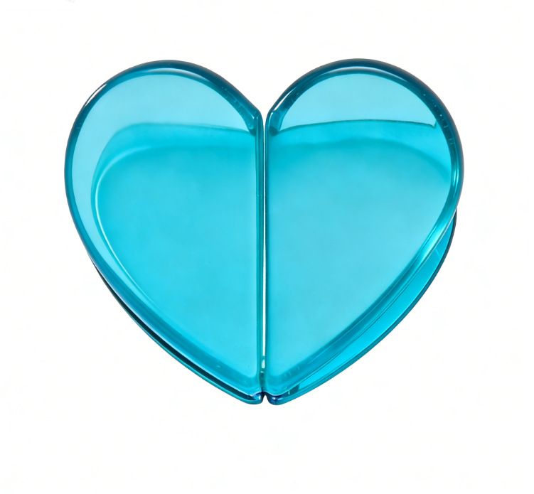 2PCS Blue Magnetic Heart Hair Clip and Detachable Hair Claw - Secure — image 1