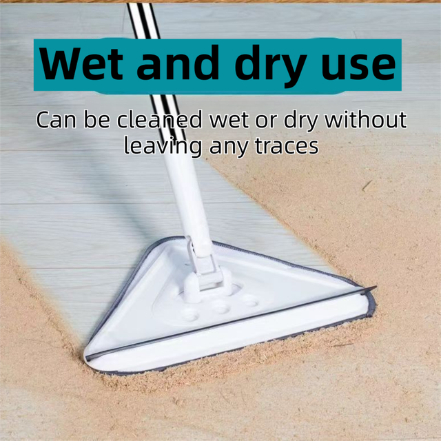 Extendable Triangular Cleaning Mop with 1.7m Stainless Steel Long Handle and 2 view 6