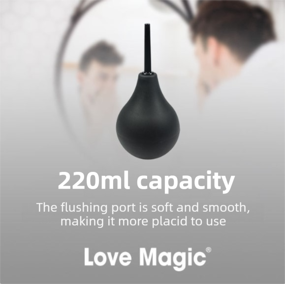 2 Pack Black Enema Bulb Irrigator - 220ml PVC Squeeze Bulb with Detachable view 2