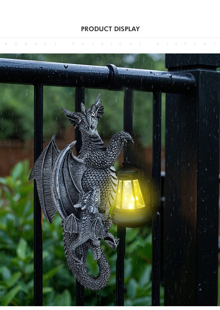 Solar Resin Koala Family Garden Light - Hanging Lantern Wall Decor with Warm LED view 5