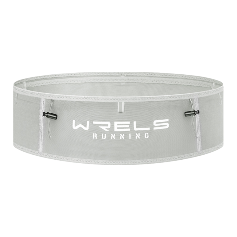 S Size Grey Lightweight Slim Running Waist Belt - Breathable Quick Dry Stretch