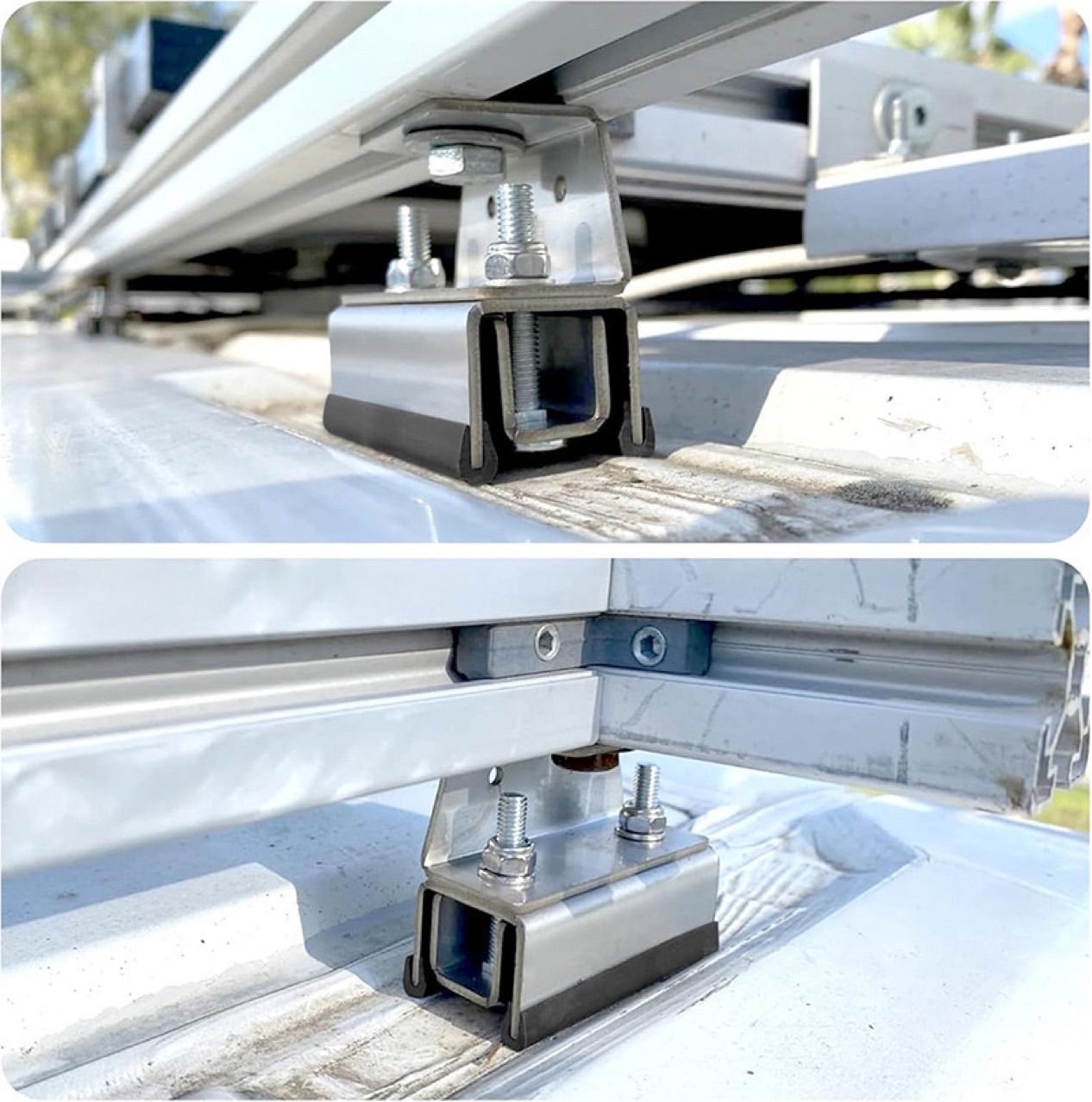 4 Pack Stainless Steel Solar Panel Mounting Brackets (Style B) - Heavy Duty view 3